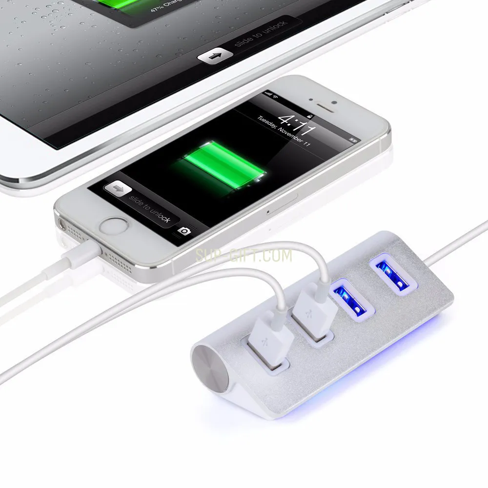 鋁合金4口USB2.0HUB